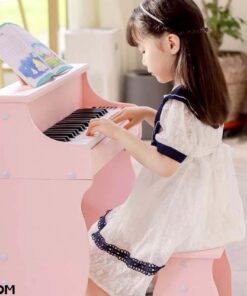 Đàn piano cho trẻ em chất liệu gỗ tự nhiên tặng kèm ghế ngồi